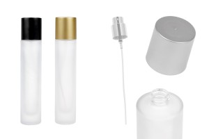 Sandgestrahlter Parfümflakon, 50 ml, mit Sprühkopf und Verschluss in verschiedenen matten Farben-produktbild