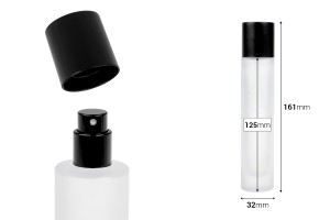 Sandgestrahlter Parfümflakon, 50 ml, mit Sprühkopf und Verschluss in verschiedenen matten Farben-bildabmessungen