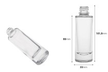Bottiglia 30 ml in vetro trasparente con collo 18/415