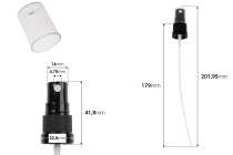 Spray in plastica 18/410 con tappo di sicurezza e tappo in plastica trasparente Spray in plastica 18/410 con tappo di sicurezza e tappo in plastica trasparente-dimensioni_immagine