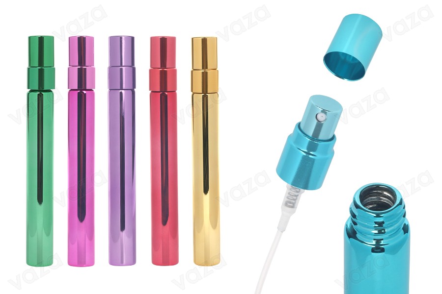 Γυάλινο μπουκαλάκι αρωμάτων 10 ml με επικάλυψη αλουμινίου και σπρέι - 6 τμχ Γυάλινο μπουκαλάκι αρωμάτων 10 ml με επικάλυψη αλουμινίου και σπρέι - 6 τμχ-εικόνα_προϊοντική