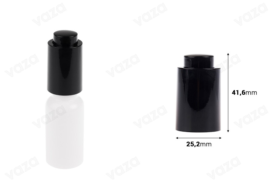 Bouchon en aluminium avec bouton pour compte-gouttes de 5 à 100 ml Bouchon en aluminium avec bouton pour compte-gouttes de 5 à 100 ml-photo_dimensions