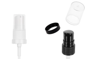 Pompe à crème en plastique 18/410 avec sécurité et bouchon en plastique transparent-εικόνα_προϊοντική