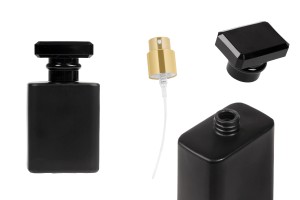 50 ml Parfümflasche aus schwarzem Glas mit Sprühkopf und Verschluss-εικόνα_προϊοντική