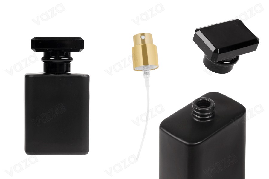50 ml black glass perfume bottle with spray and cap 50 ml black glass perfume bottle with spray and cap-image_product