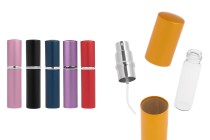 Glass bottle with 5 ml perfume spray in an aluminum case in various colors Glass bottle with 5 ml perfume spray in an aluminum case in various colors-image_product