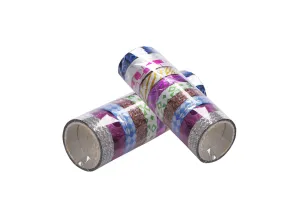 Adhesive tape for decoration and crafts - 10 pcs (rolls) mix color-1
