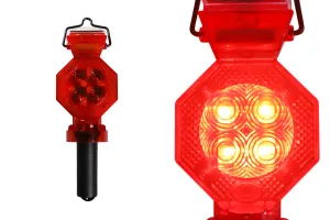 Warning lantern with integrated solar collector