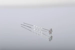 Épingle décorative en métal avec strass en forme de marguerite (largeur 11 mm) - 20pcs-4