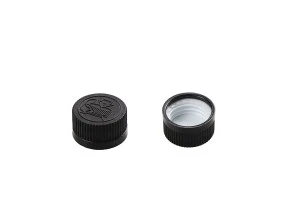 Black plastic child-resistant cap with PP24 finish-1