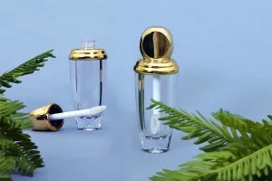 10ml transparent - golden lip gloss case-5