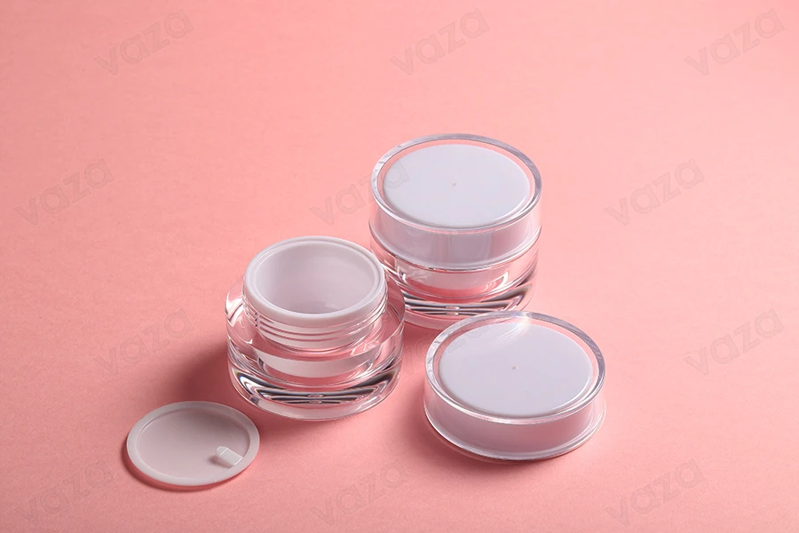 Βαζάκι πολυτελείας 30 ml στρογγυλό, ακρυλικό με πλαστικό παρέμβυσμα στο βάζο και εσωτερικό στο καπάκι - 12 τμχ-εικόνα_διαστάσεις