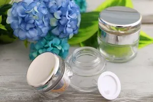 50ml cream glass jar with elegant acrylic cap and sealing disc-5