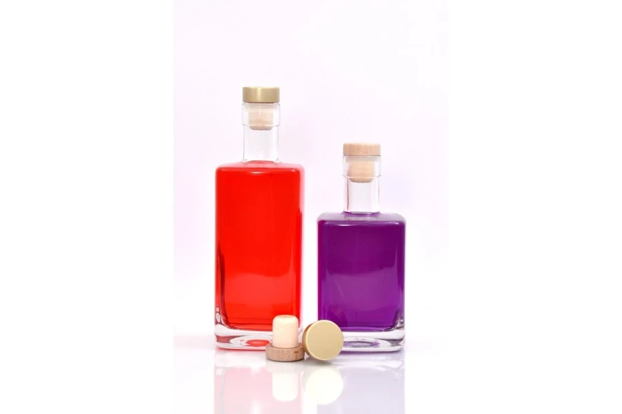 Тετράγωνο Κομψό μπουκάλι για λάδι και ποτά 500 ml