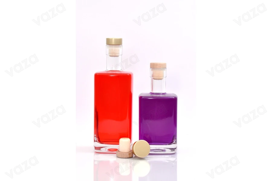 Тετράγωνο Κομψό μπουκάλι για λάδι και ποτά 500 ml-εικόνα_διαστάσεις