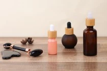 Tappo - anello di plastica con rivestimento in legno per contagocce da 5 a 100 ml