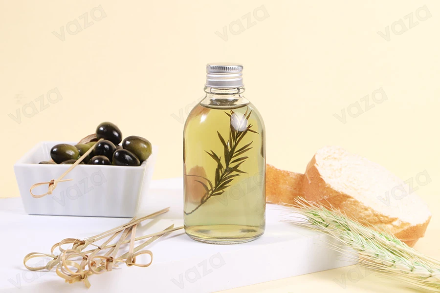 Round glass bottle 100ml with aluminum cap - 6 pcs Round glass bottle 100ml with aluminum cap - 6 pcs-image_group