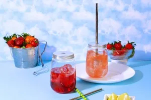Bocal en plastique (PET) 350 ml transparent avec bouchon, idéal pour lait, jus, boissons - lot de 6 pièces-6