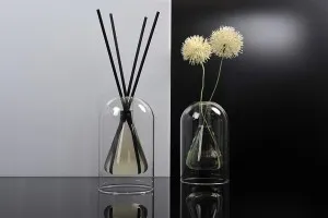 Contenitore in vetro soffiato a due camere da 220 ml adatto per profumare ambienti-6