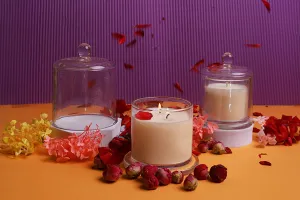 Decorative glass fountain 300 ml with glass bell cap-3