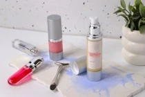 Μπουκάλι airless ακρυλικό για κρέμα 15 ml με διάφανο σώμα  και καπάκι αλουμινίου