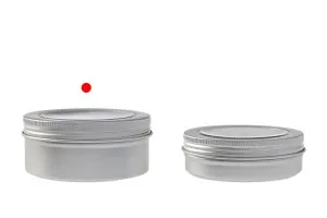 Pot en aluminium de 150ml argent avec fenêtre sur le couvercle - 12 pcs-5