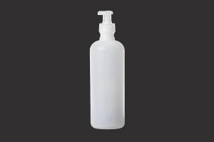 Πλαστικό στρόγγυλο μπουκάλι με αντλία 500ml για σαμπουάν, χρώμα: ημιδιάφανο-εικόνα_προϊοντική