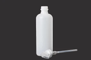 Πλαστικό στρόγγυλο μπουκάλι με αντλία 500ml για σαμπουάν, χρώμα: ημιδιάφανο-εικόνα_διαστάσεις