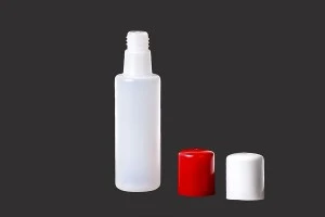 Μπουκάλι 100 ml πλαστικό, ημιδιάφανο με ροή και καπάκι-2