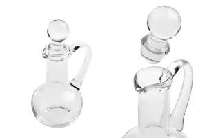 Canette en verre avec poignée et bouchon en verre 165 x 79-1