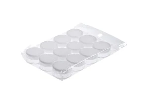 Διάφανο βάζο για κρέμα 10 ml SAN με λευκό καπάκι-5