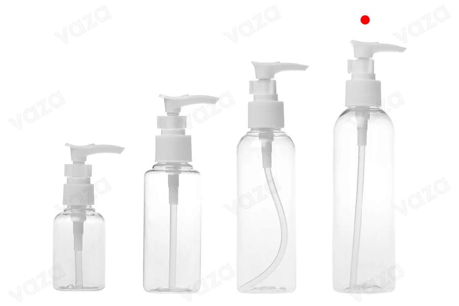 PET Μπουκάλι 200 ml με αντλία για σαμπουάν σε συσκευασία των 12 τεμαχίων-εικόνα_σύνθεση