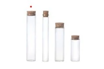 Faveurs de mariage ou de baptême sous la forme d'un tube en verre et avec bouchon en liège 30 x 150mm, avec un diamètre intérieur de la bouchée de 26mm, 80ml Faveurs de mariage ou de baptême sous la forme d'un tube en verre et avec bouchon en liège 30 x 150mm, avec un diamètre intérieur de la bouchée de 26mm, 80ml