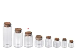 Flacon en verre à large ouverture avec bouchée en liège 47 x 80, de 80ml-7
