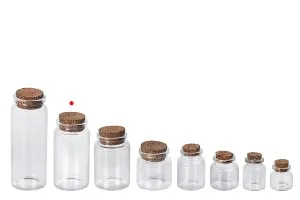 Flacon en verre à large ouverture avec bouchon en liège 47 x 90, de 120ml-7