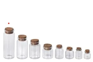 Flaconcino di vetro con collo largo e tappo di sughero conico, 47x90 mm, 120 ml.-7