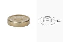 Metal Cap T.O. 63 Deep in gold with a seal button Metal Cap T.O. 63 Deep in gold with a seal button