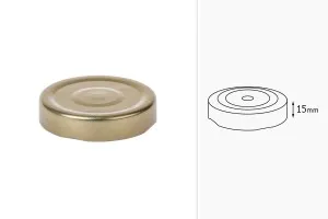 Metal Cap T.O. 63 Deep in gold with a seal button-2