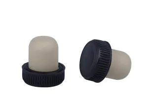 Plastic Cork f 20 with black ribbed head-1