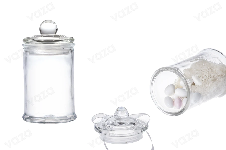 Kleines Glas 150 mit Glas-Deckel und lufdichtem Verschluss-produktbild