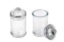 Γυάλινη μικρή γυάλα 150ml με γυάλινο καπάκι και με αεροστεγές κλείσιμο