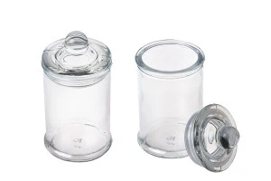 Small 150ml glass storage jar with airtight glass cap-2