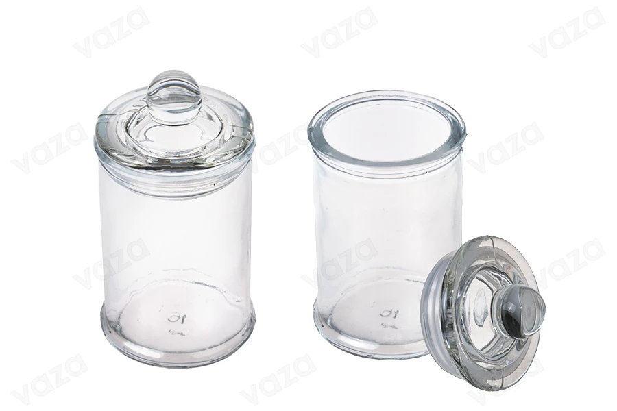 Kleines Glas 150 mit Glas-Deckel und lufdichtem Verschluss-bildabmessungen