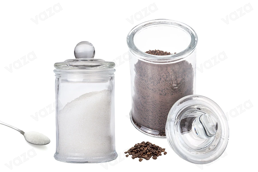 Kleines Glas 150 mit Glas-Deckel und lufdichtem Verschluss-bildgruppe
