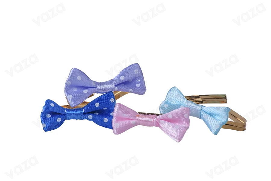Polka dot pre-tied bows to decorate wedding and christening favors, jars and bottles Polka dot pre-tied bows to decorate wedding and christening favors, jars and bottles-image_product