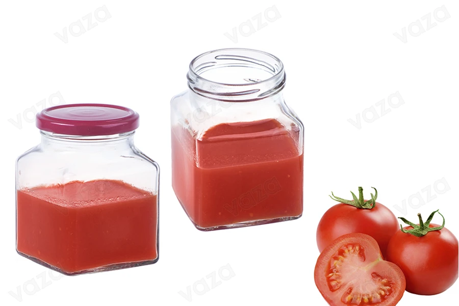 Viereckiges Glas für Marmelade 314 ml T.O 63-bildgruppe