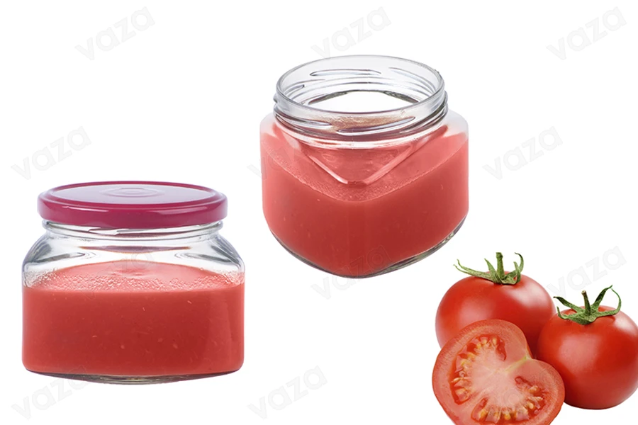 Τρίγωνο  βάζο για σάλτσες, μέλι 370 ml - 42 τμχ-εικόνα_σύνθεση
