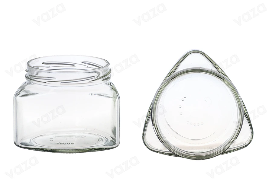 Τρίγωνο  βάζο για σάλτσες, μέλι 370 ml - 42 τμχ-εικόνα_σύνθεση