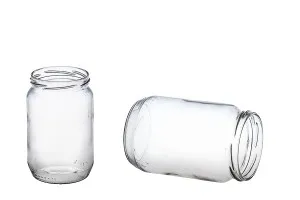 Pot cylindrique en verre de 720 ml et couvercle doré à rabat - pour 1 kg de miel * - 25 pcs-2
