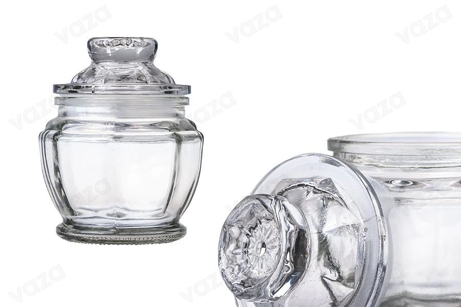 Un barattolo da 180 ml con coperchio di vetro e chiusura ermetica-εικόνα_προϊοντική
